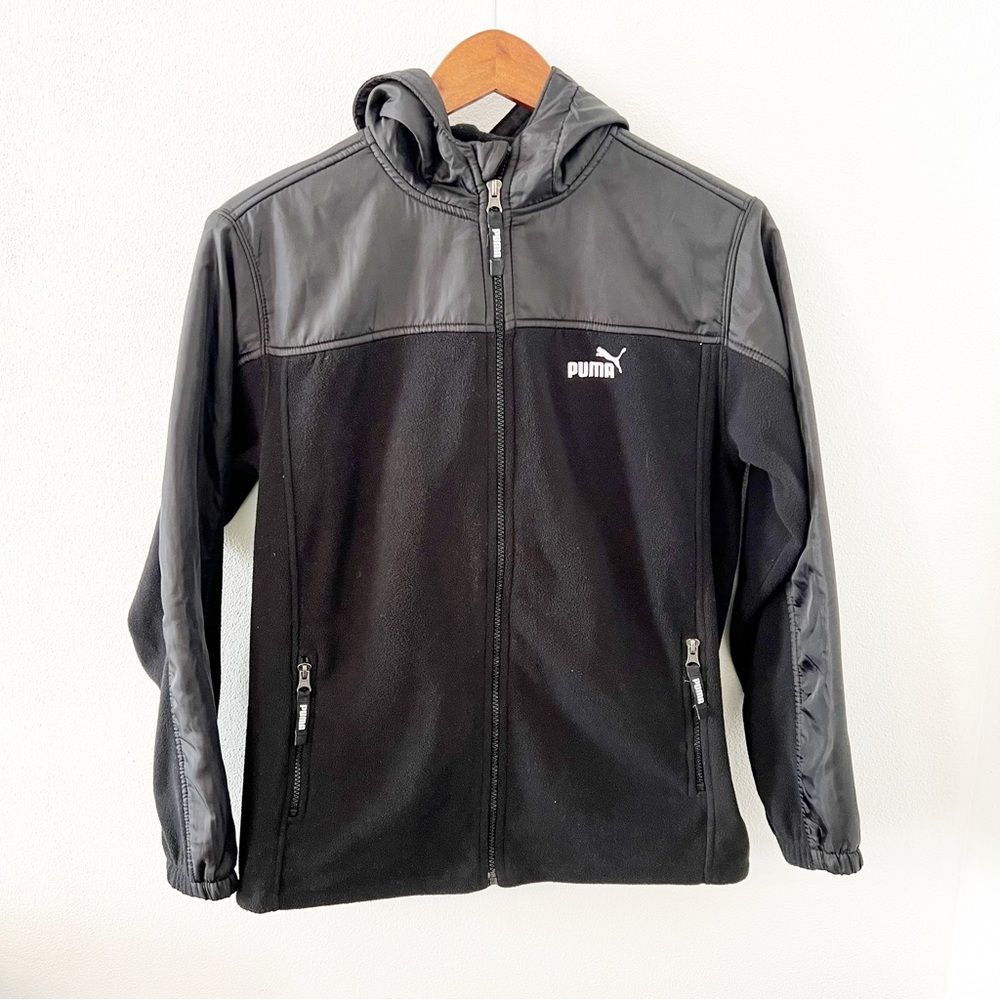 Puma Fleece Zip Jacket with Hood-Boys Size-Large